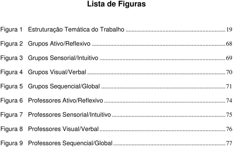 .. 69 Figura 4 Grupos Visual/Verbal... 70 Figura 5 Grupos.