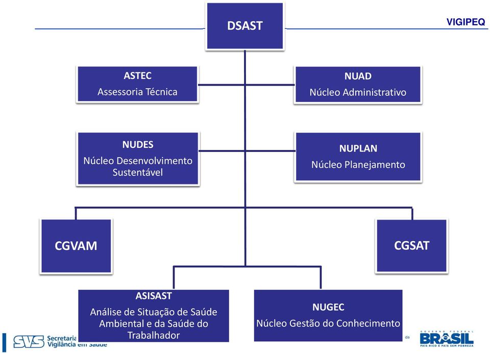 Planejamento CGVAM CGSAT ASISAST Análise de Situação de Saúde