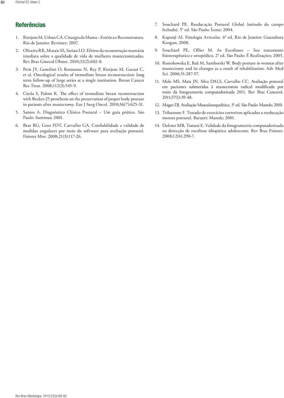 Petit JY, Gentilini O, Rotmensz N, Rey P, Rietjens M, Garusi C, et al. Oncological results of immediate breast reconstruction: long term follow-up of large series at a single institution.