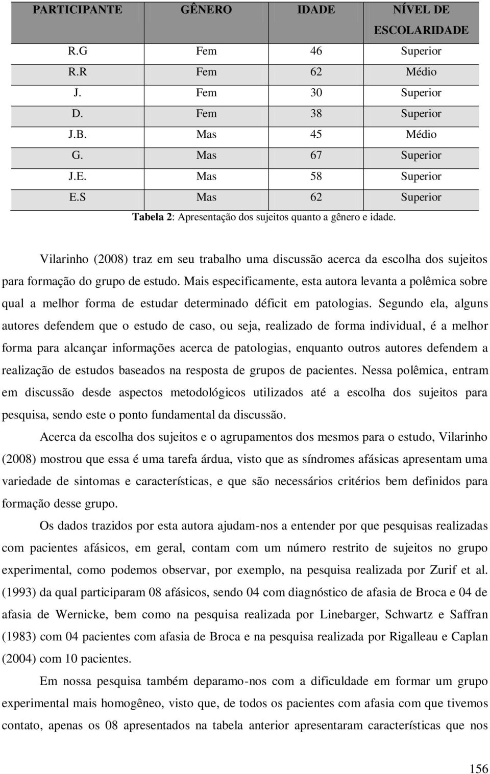 Mais especificamente, esta autora levanta a polêmica sobre qual a melhor forma de estudar determinado déficit em patologias.