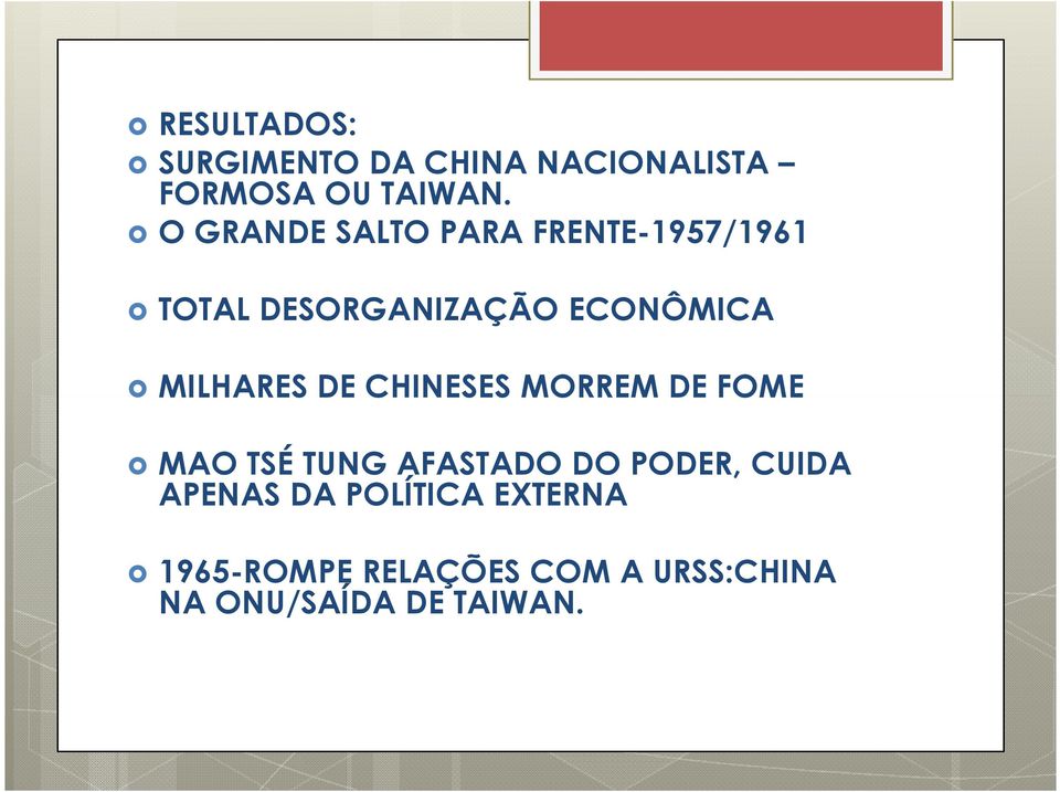 MILHARES DE CHINESES MORREM DE FOME MAO TSÉ TUNG AFASTADO DO PODER, CUIDA