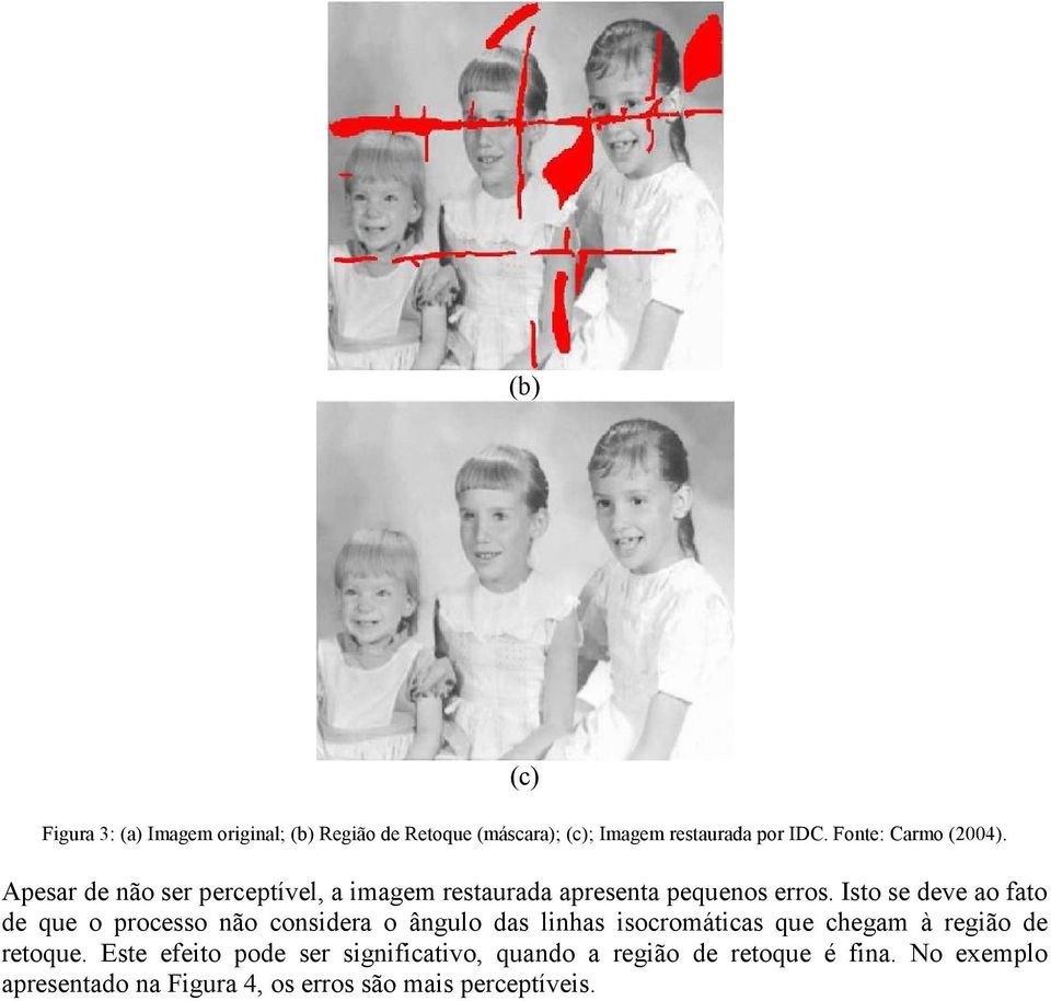 Isto se deve ao fato de que o processo não considera o ângulo das linhas isocromáticas que chegam à região de