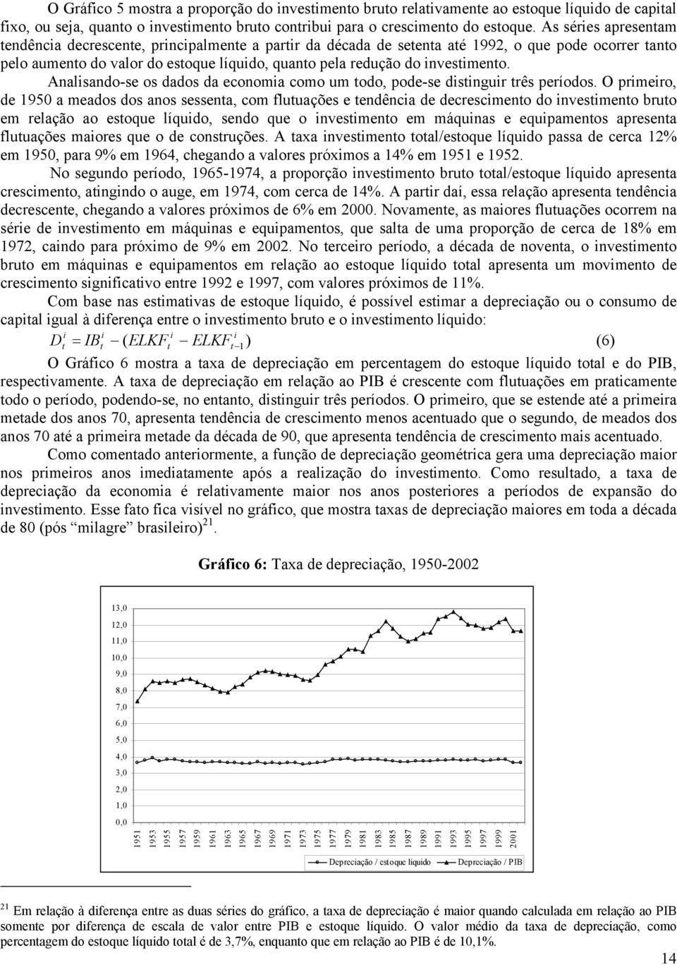 Analsando-se os dados da economa como um todo, pode-se dstngur três períodos.