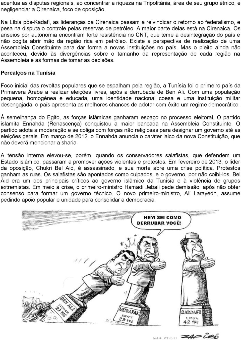 Os anseios por autonomia encontram forte resistência no CNT, que teme a desintegração do país e não cogita abrir mão da região rica em petróleo.