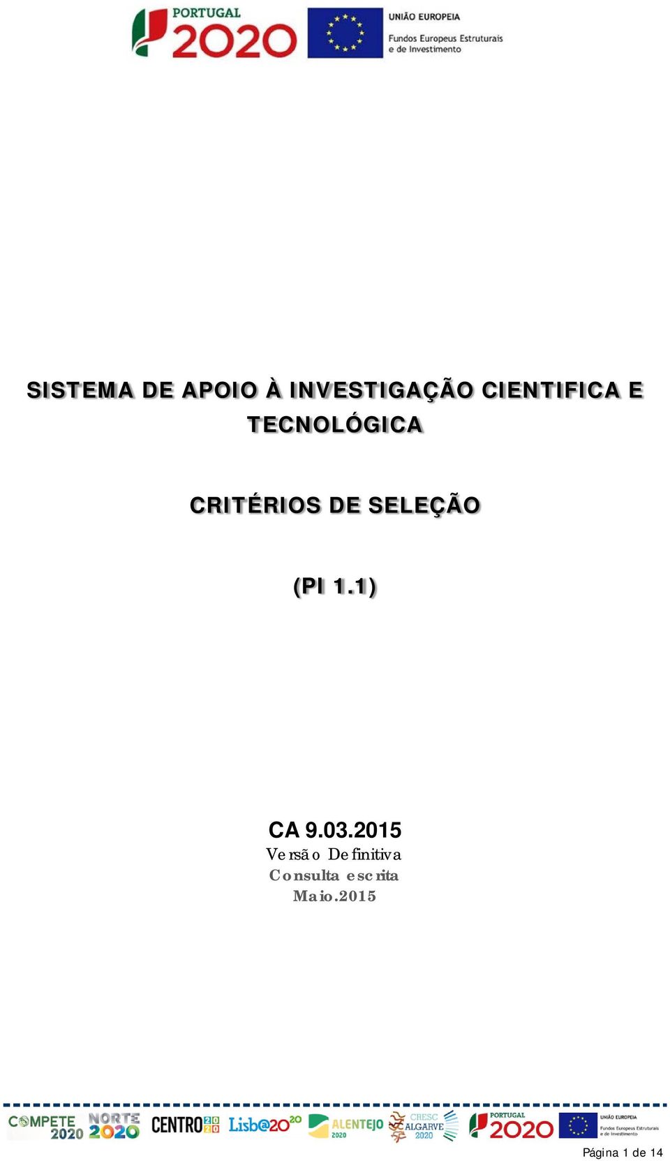 SELEÇÃO (PI 1.1) CA 9.03.