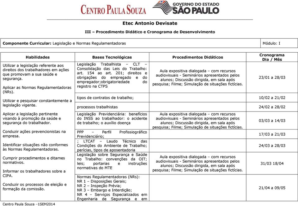 Aplicar a legislação pertinente visando à promoção da saúde e segurança do trabalhador. Conduzir ações prevencionistas na empresa. Identificar situações não conformes às Normas Regulamentadoras.