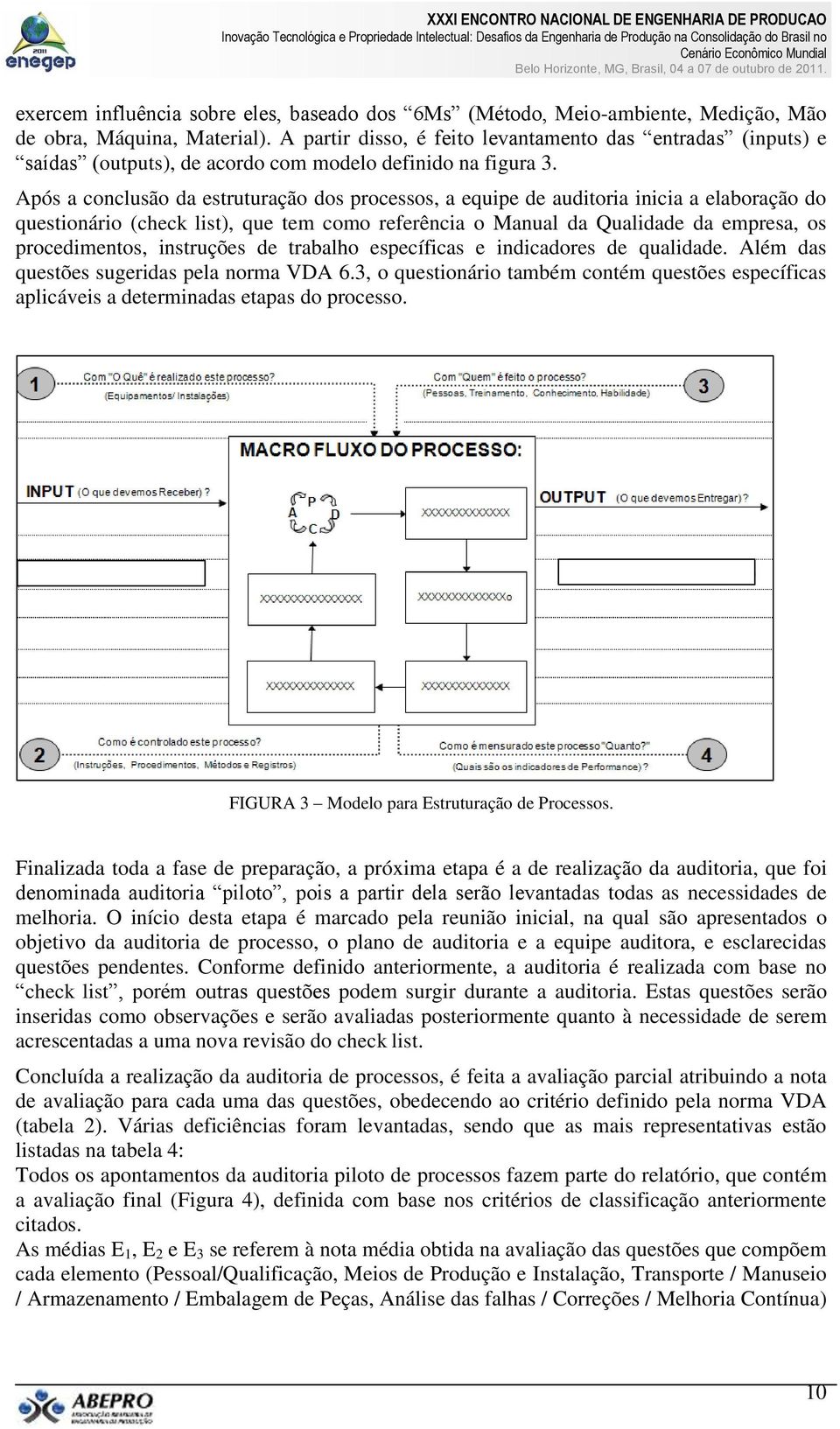 Após a conclusão da estruturação dos processos, a equipe de auditoria inicia a elaboração do questionário (check list), que tem como referência o Manual da Qualidade da empresa, os procedimentos,