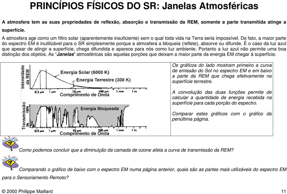 De fato, a maior parte do espectro EM é inutilizável para o SR simplesmente porque a atmosfera a bloqueia (reflete), absorve ou difunde.