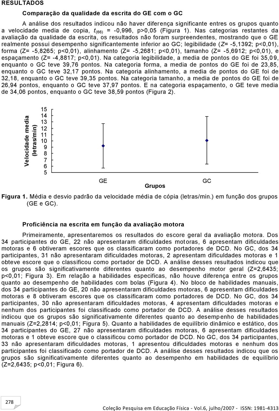 Nas categorias restantes da avaliação da qualidade da escrita, os resultados não foram surpreendentes, mostrando que o realmente possui desempenho significantemente inferior ao ; legibilidade (Z=