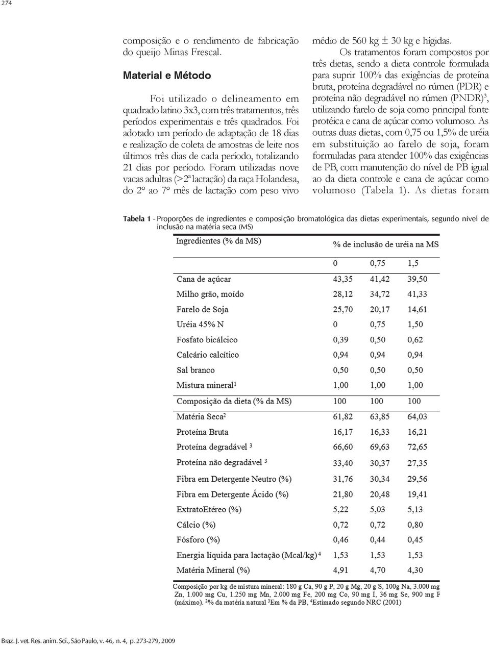 Foi adotado um período de adaptação de 18 dias e realização de coleta de amostras de leite nos últimos três dias de cada período, totalizando 21 dias por período.