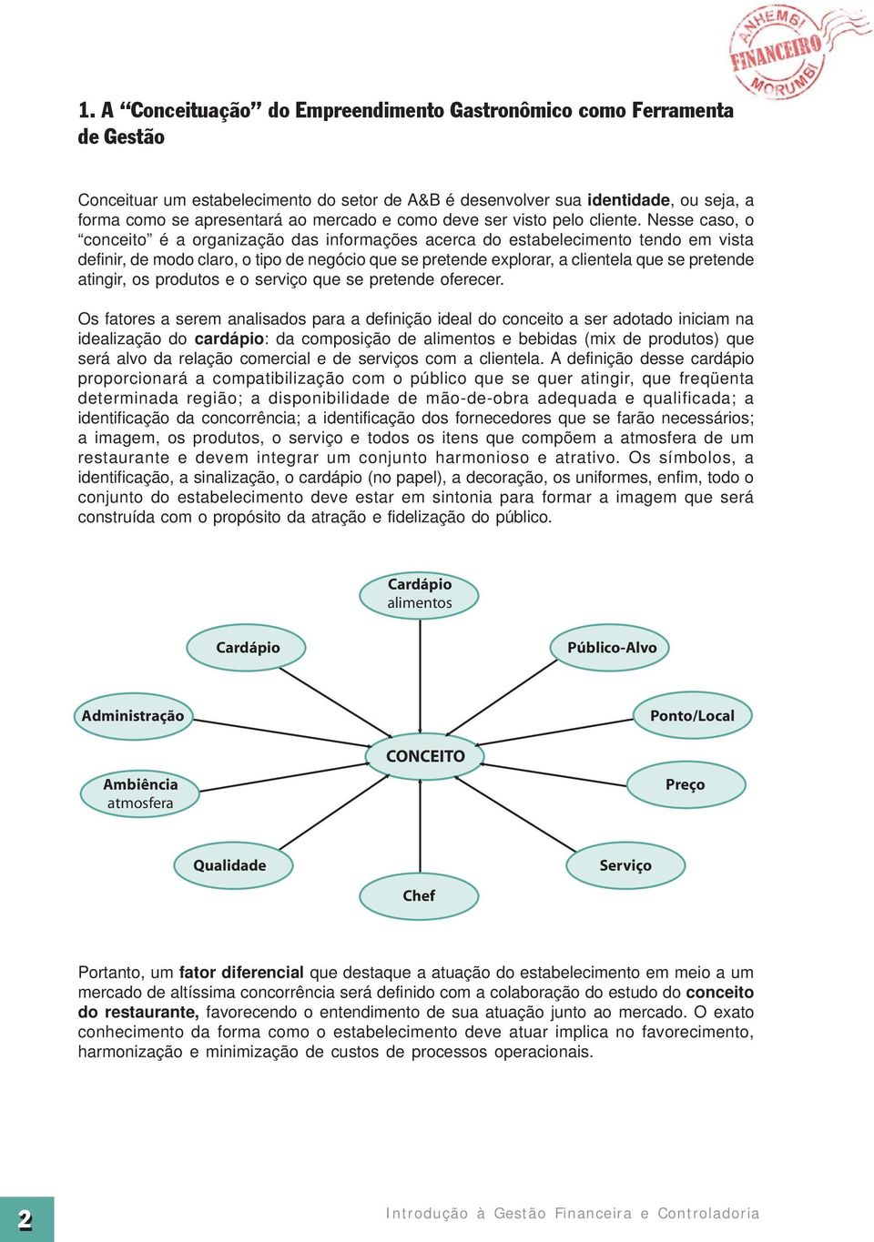 Nesse caso, o conceito é a organização das informações acerca do estabelecimento tendo em vista definir, de modo claro, o tipo de negócio que se pretende explorar, a clientela que se pretende