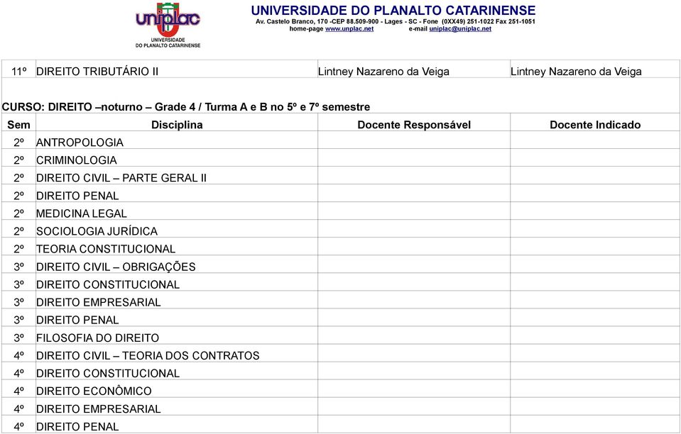 JURÍDICA 2º TEORIA CONSTITUCIONAL 3º DIREITO CIVIL OBRIGAÇÕES 3º DIREITO CONSTITUCIONAL 3º DIREITO EMPRESARIAL 3º DIREITO PENAL 3º