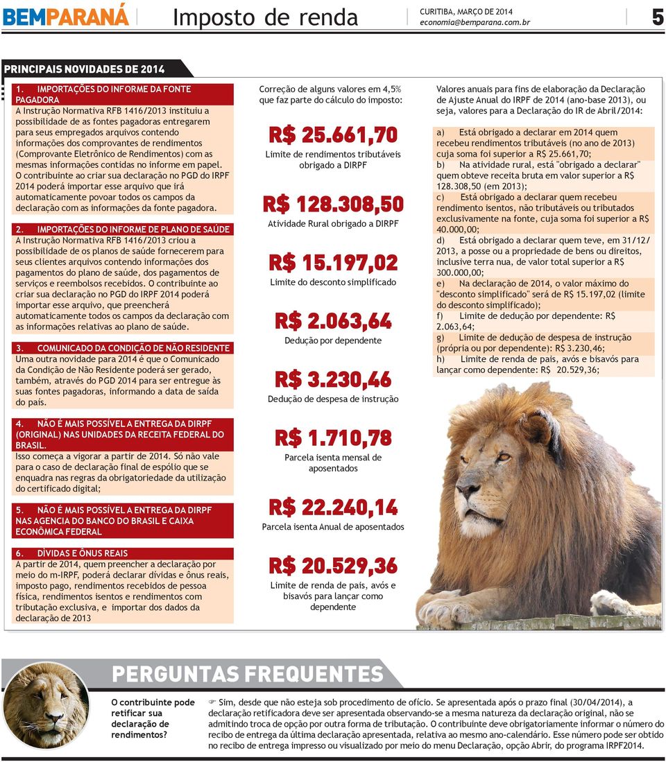 (Comprovant Eltrônico d Rndimnto) com a mma informaçõ contida no inform m papl.