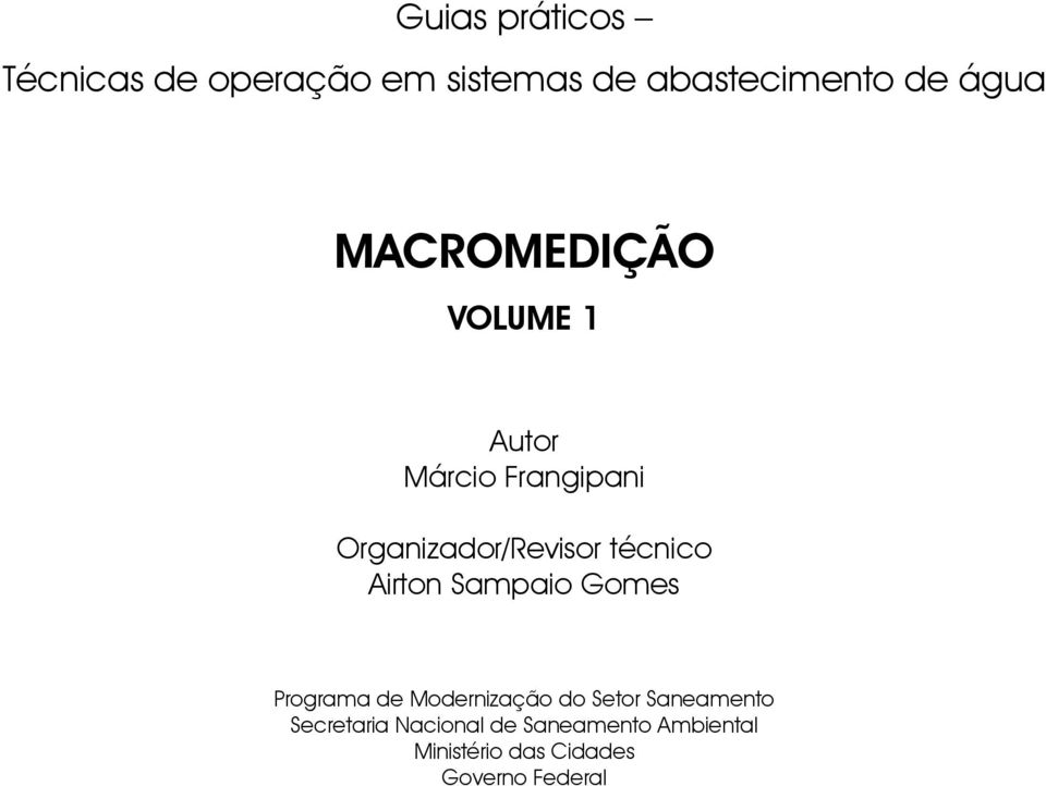 Airton Sampaio Gomes Programa de Modernização do Setor Saneamento