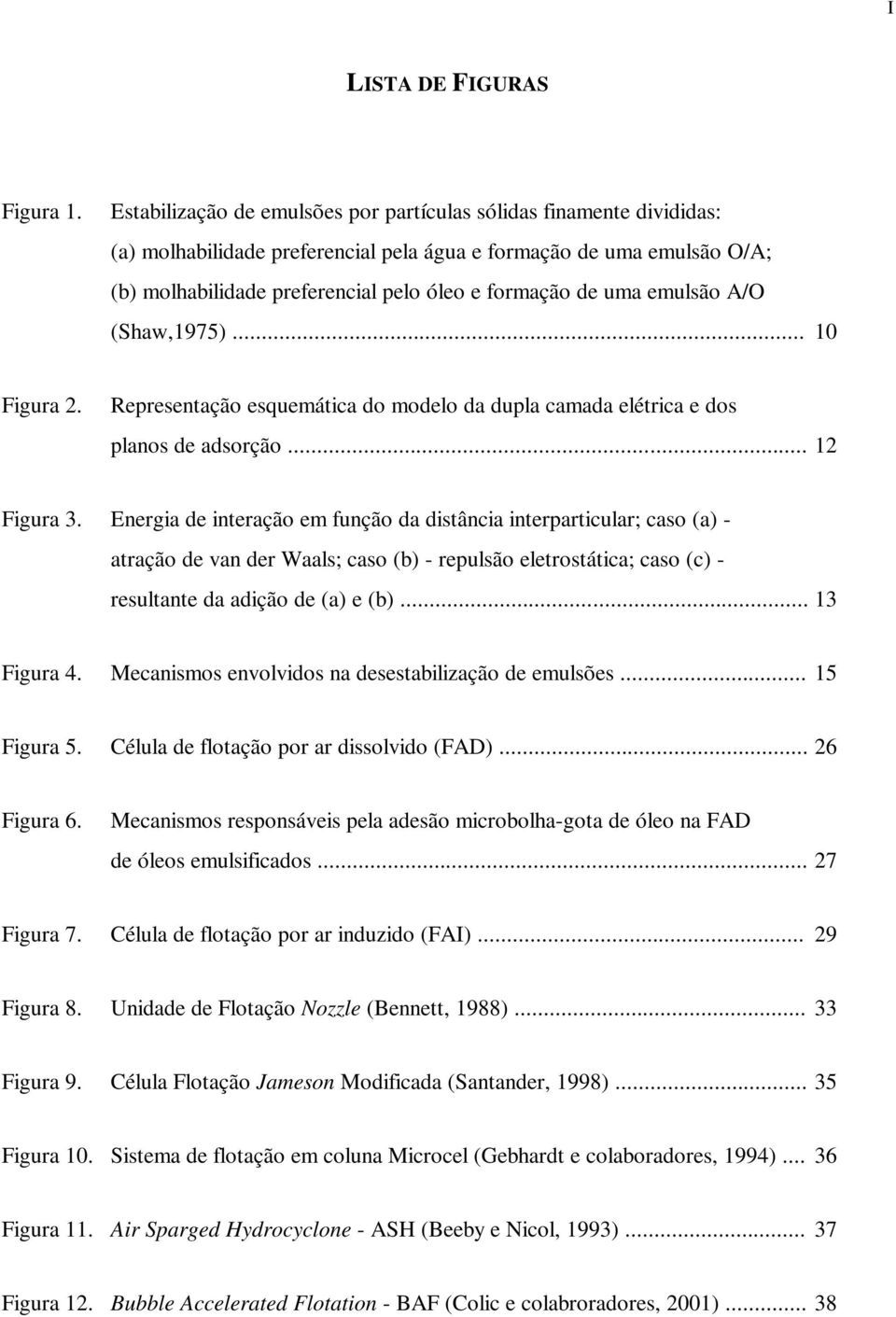 uma emulsão A/O (Shaw,1975)... 10 Figura 2. Representação esquemática do modelo da dupla camada elétrica e dos planos de adsorção... 12 Figura 3.