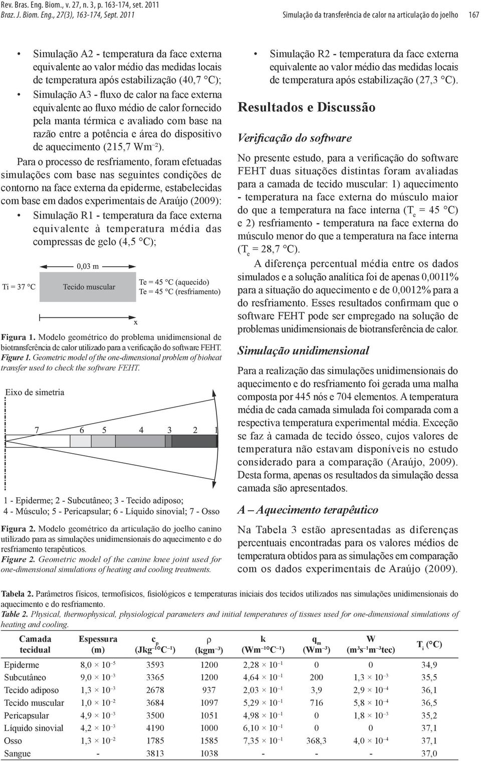 C); Simulação A3 - fluxo de calor na face externa equivalente ao fluxo médio de calor fornecido pela manta térmica e avaliado com base na razão entre a potência e área do dispositivo de aquecimento