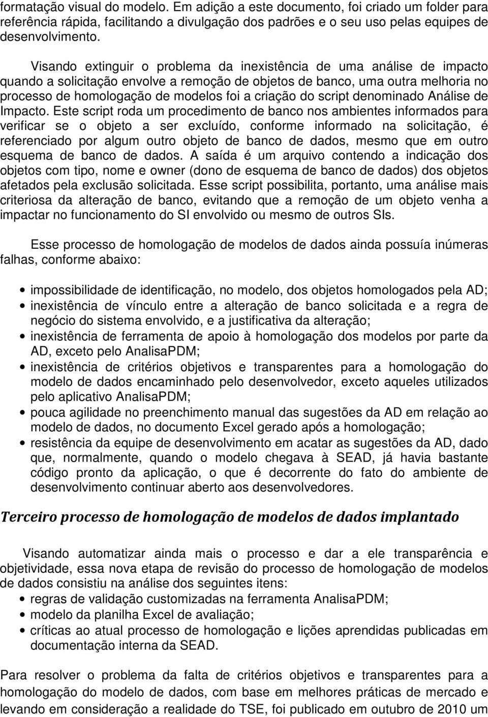 criação do script denominado Análise de Impacto.