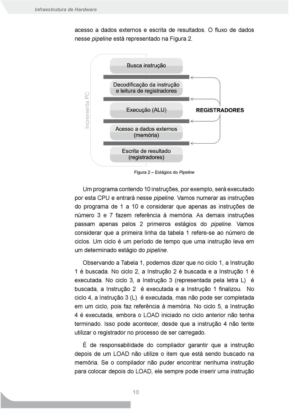 Vamos numerar as instruções do programa de 1 a 10 e considerar que apenas as instruções de número 3 e 7 fazem referência à memória.