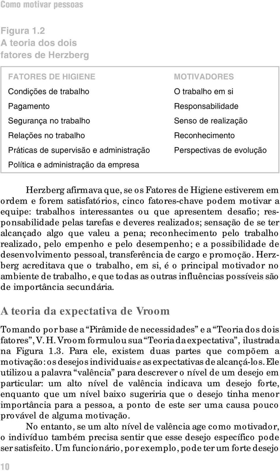 da empresa MOTIVADORES O trabalho em si Responsabilidade Senso de realização Reconhecimento Perspectivas de evolução Herzberg afirmava que, se os Fatores de Higiene estiverem em ordem e forem