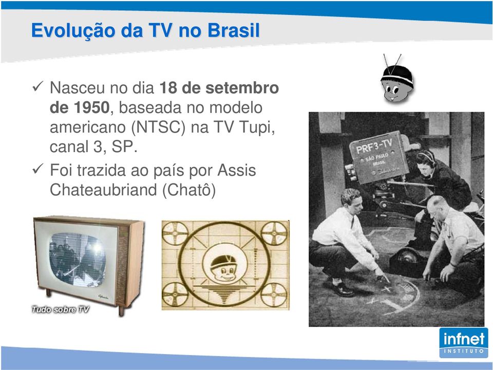 americano (NTSC) na TV Tupi, canal 3, SP.