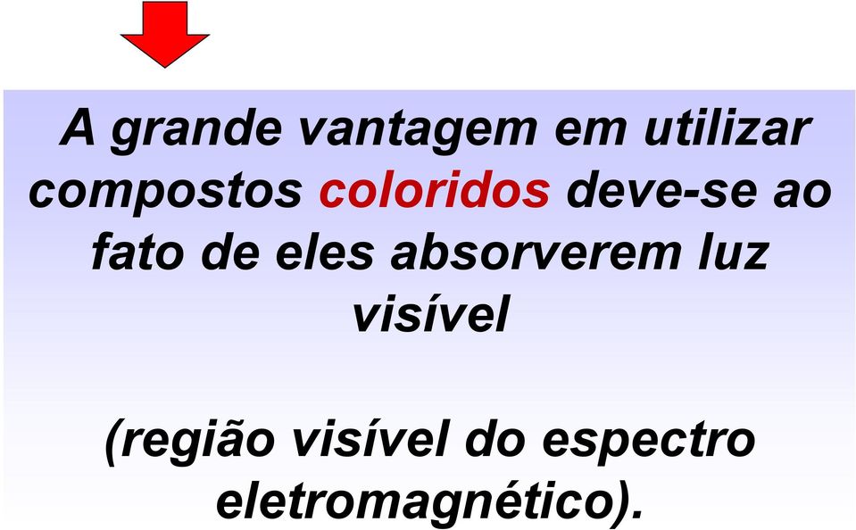 de eles absorverem luz visível