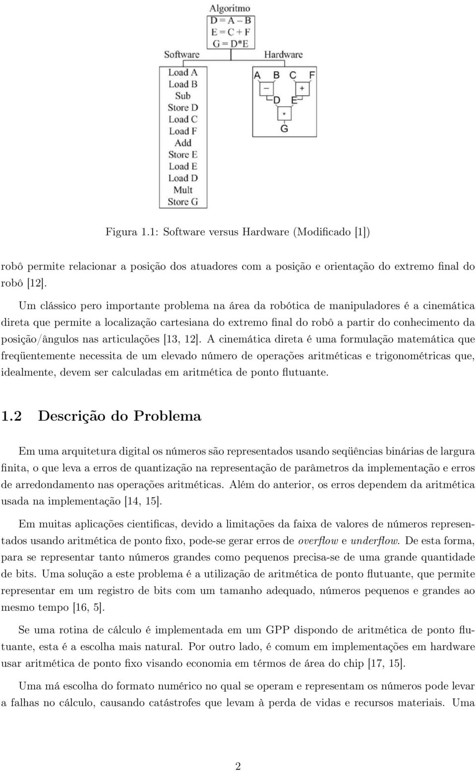 posição/ângulos nas articulações [13, 12].