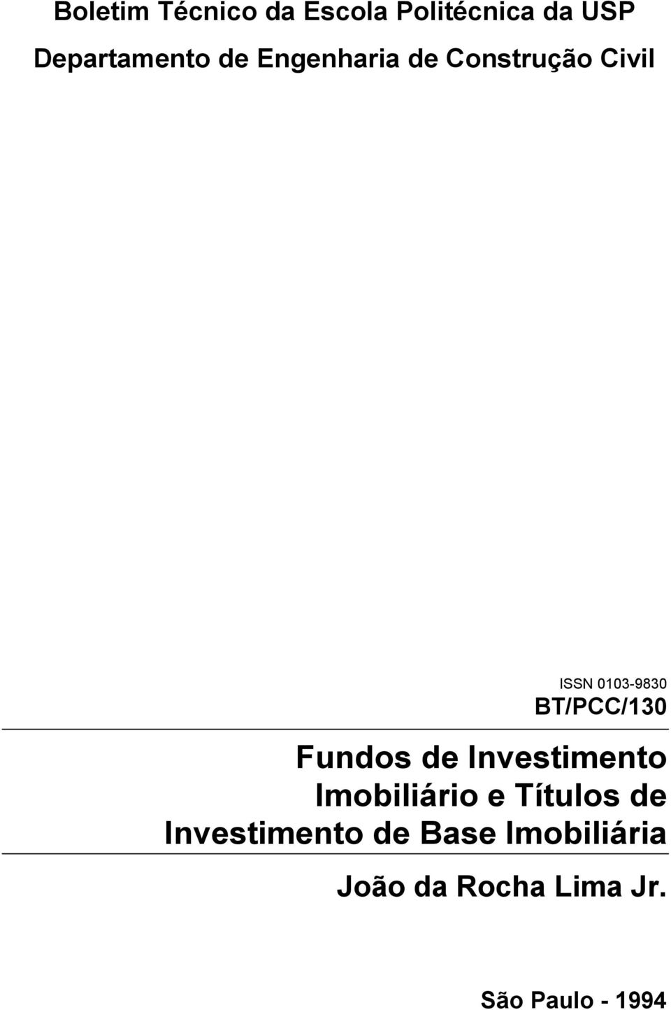 Fundos de Investimento Imobiliário e Títulos de