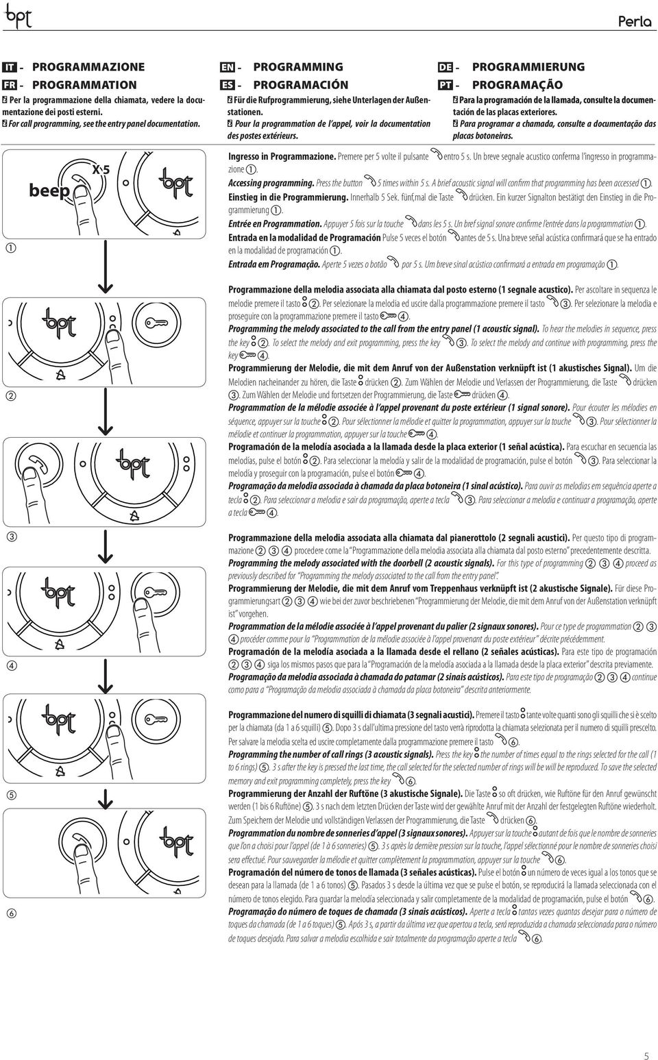 y Pour la programmation de l appel, voir la documentation des postes extérieurs. y Para la programación de la llamada, consulte la documen documen tación de las placas exteriores.