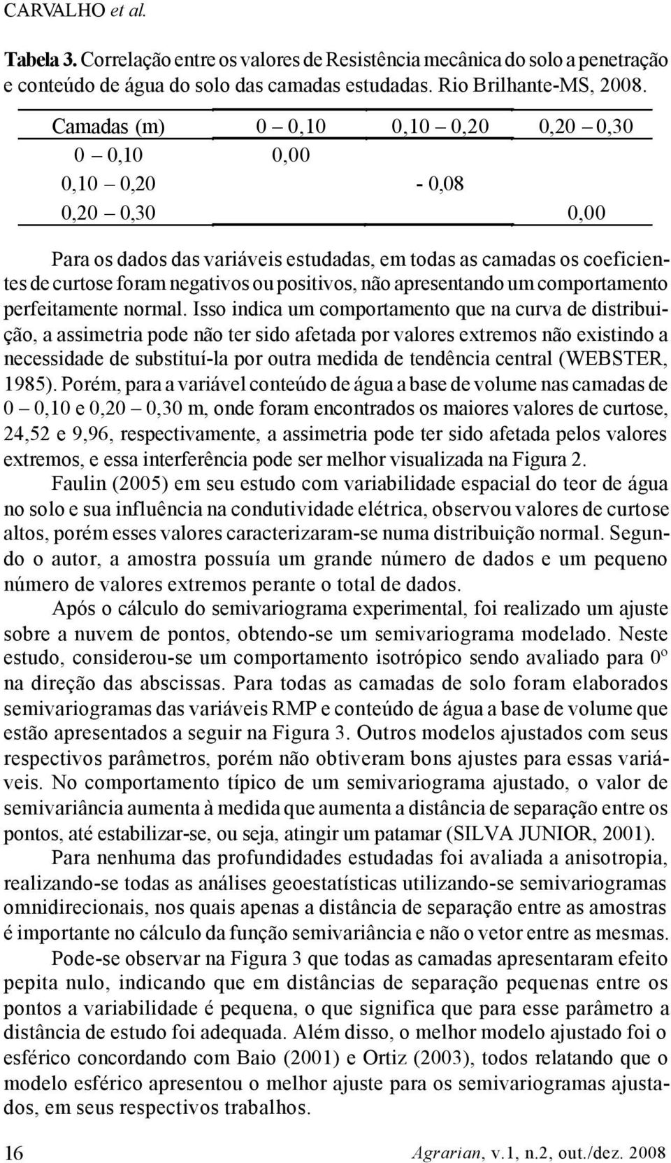 não apresentando um comportamento perfeitamente normal.