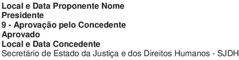 Local e Data Concedente Secretário de