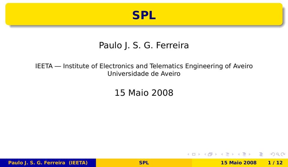 Telematics Engineering of Aveiro Universidade