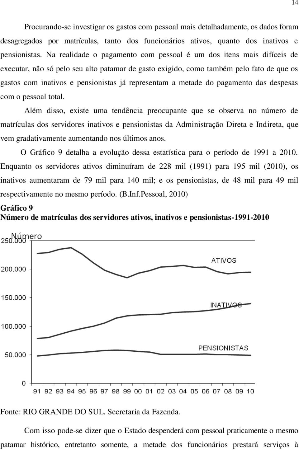 representam a metade do pagamento das despesas com o pessoal total.