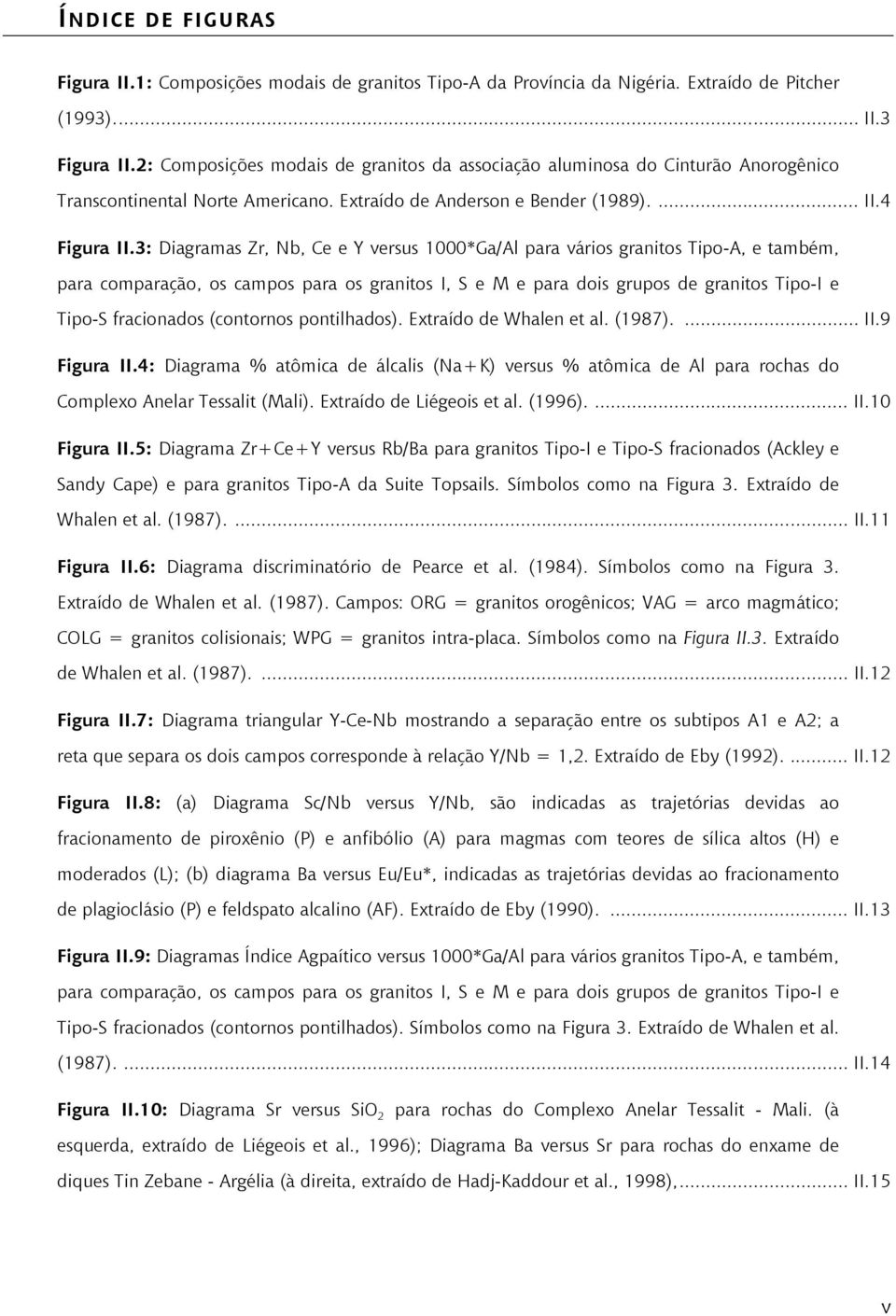 3: Diagramas Zr, Nb, Ce e Y versus 1000*Ga/Al para vários granitos Tipo-A, e também, para comparação, os campos para os granitos I, S e M e para dois grupos de granitos Tipo-I e Tipo-S fracionados