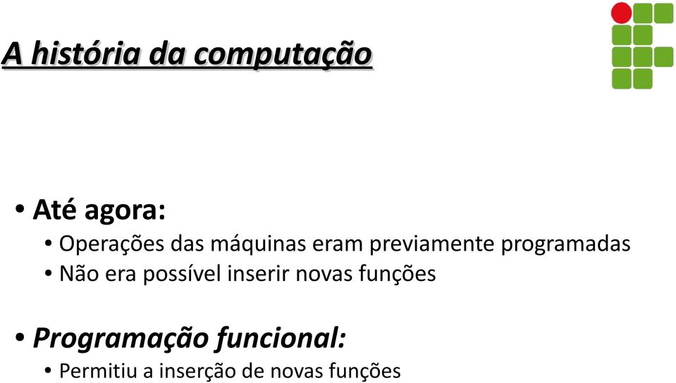 inserir novas funções Programação