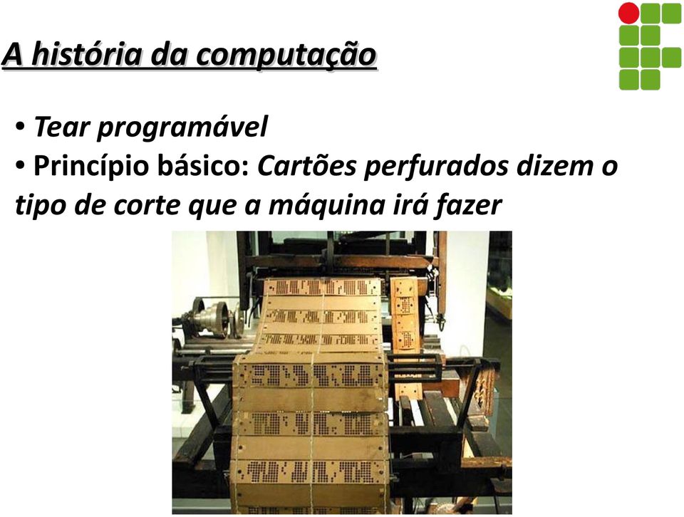 Cartões perfurados dizem