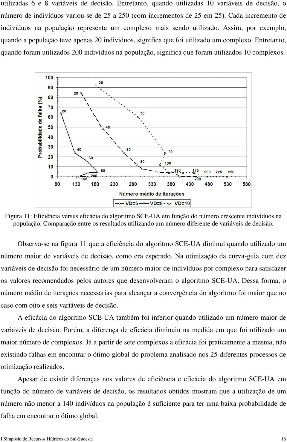 Entretanto, quando foram utilizados 200 indivíduos na população, significa que foram utilizados 10 complexos.