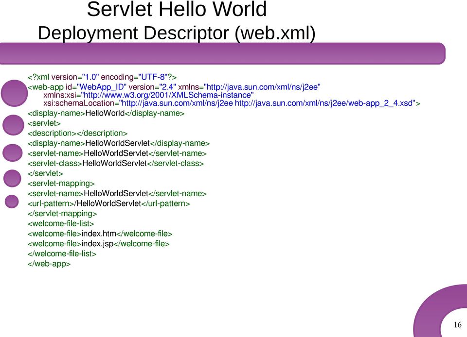 xsd"> <display-name>helloworld</display-name> <servlet> <description></description> <display-name>helloworldservlet</display-name> <servlet-name>helloworldservlet</servlet-name>