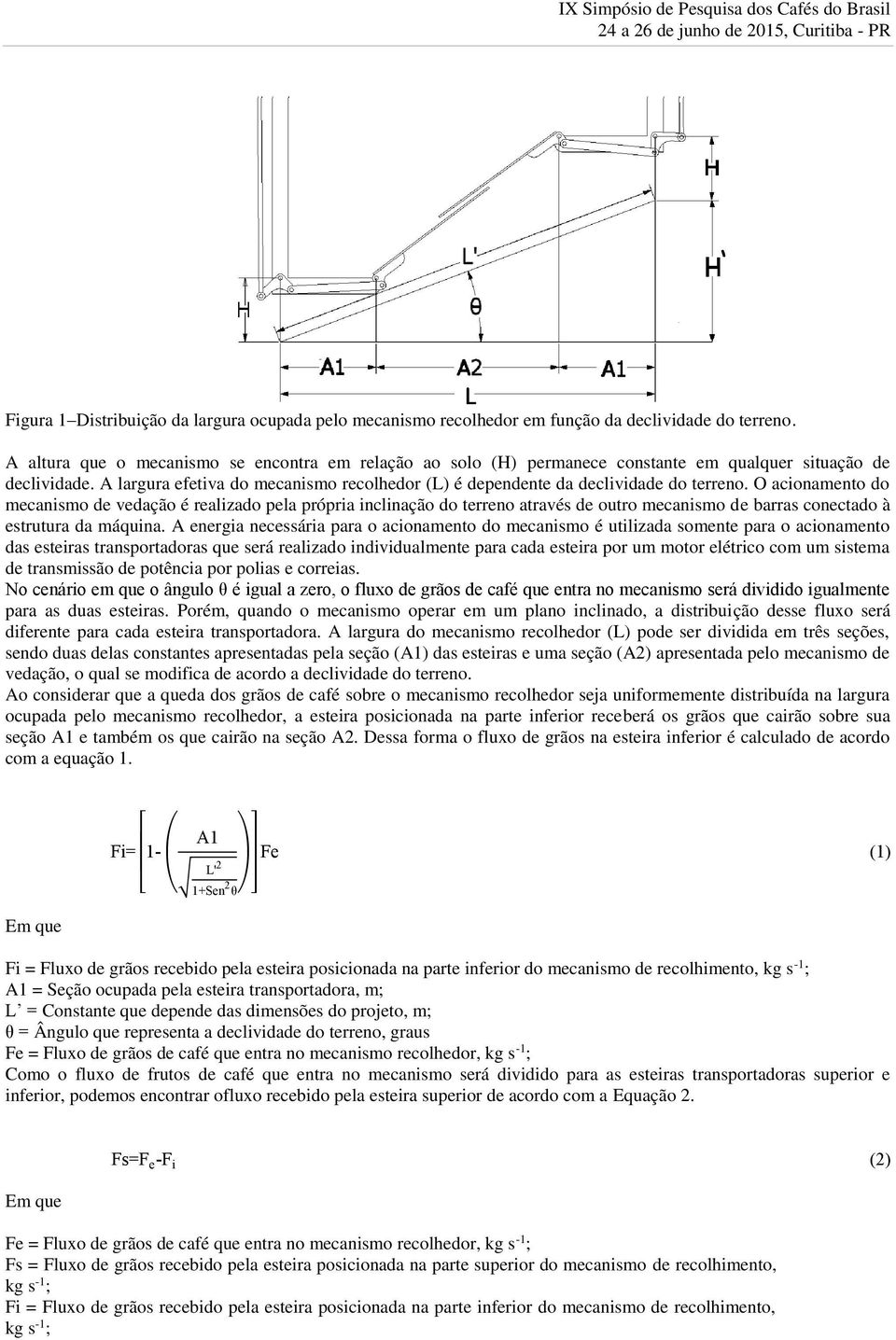 estrutura da máquina.