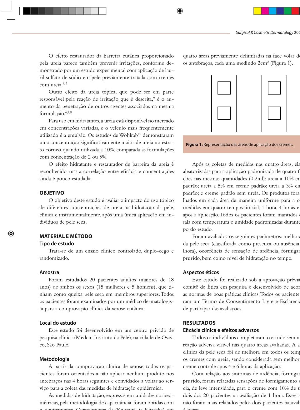 4, 5 Outro efeito da ureia tópica, que pode ser em parte responsável pela reação de irritação que é descrita, 9 é o aumento da penetração de outros agentes associados na mesma formulação.