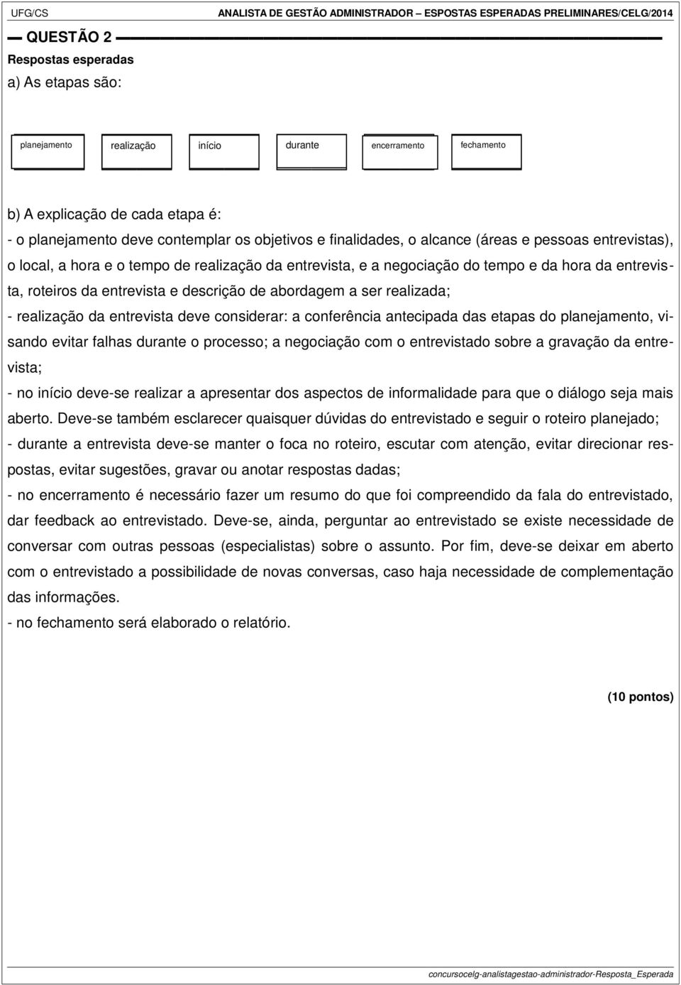 da entrevista, roteiros da entrevista e descrição de abordagem a ser realizada; - realização da entrevista deve considerar: a conferência antecipada das etapas do planejamento, visando evitar falhas