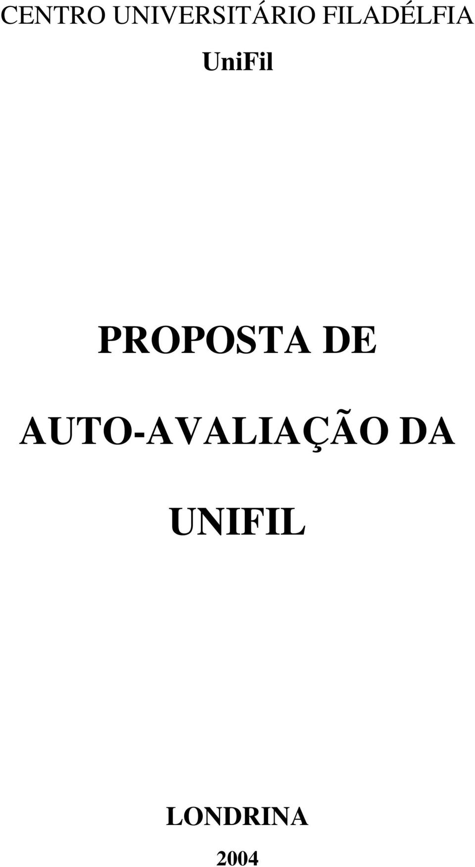 PROPOSTA DE