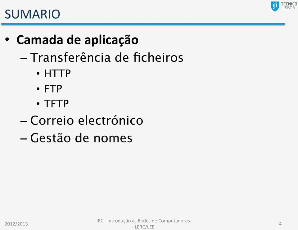 de ficheiros HTTP T