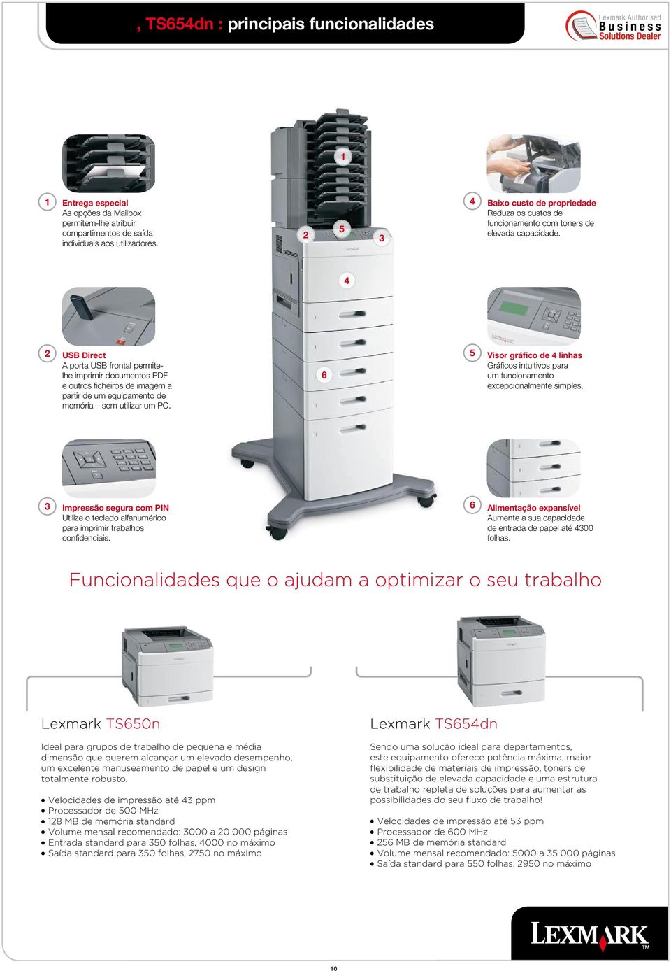 USB Direct A porta USB frontal permitelhe imprimir documentos PDF e outros ficheiros de imagem a partir de um equipamento de memória sem utilizar um PC.