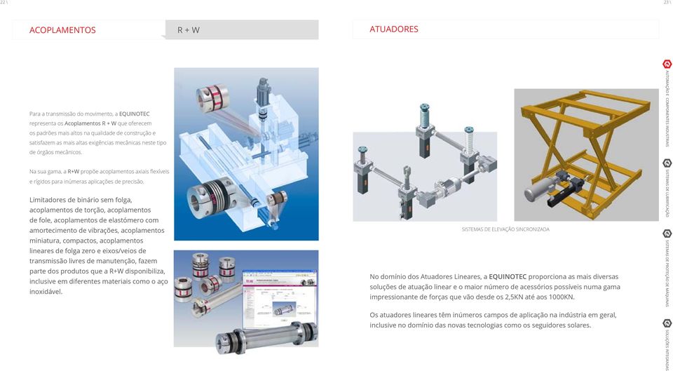 Limitadores de binário sem folga, acoplamentos de torção, acoplamentos de fole, acoplamentos de elastómero com amortecimento de vibrações, acoplamentos miniatura, compactos, acoplamentos lineares de