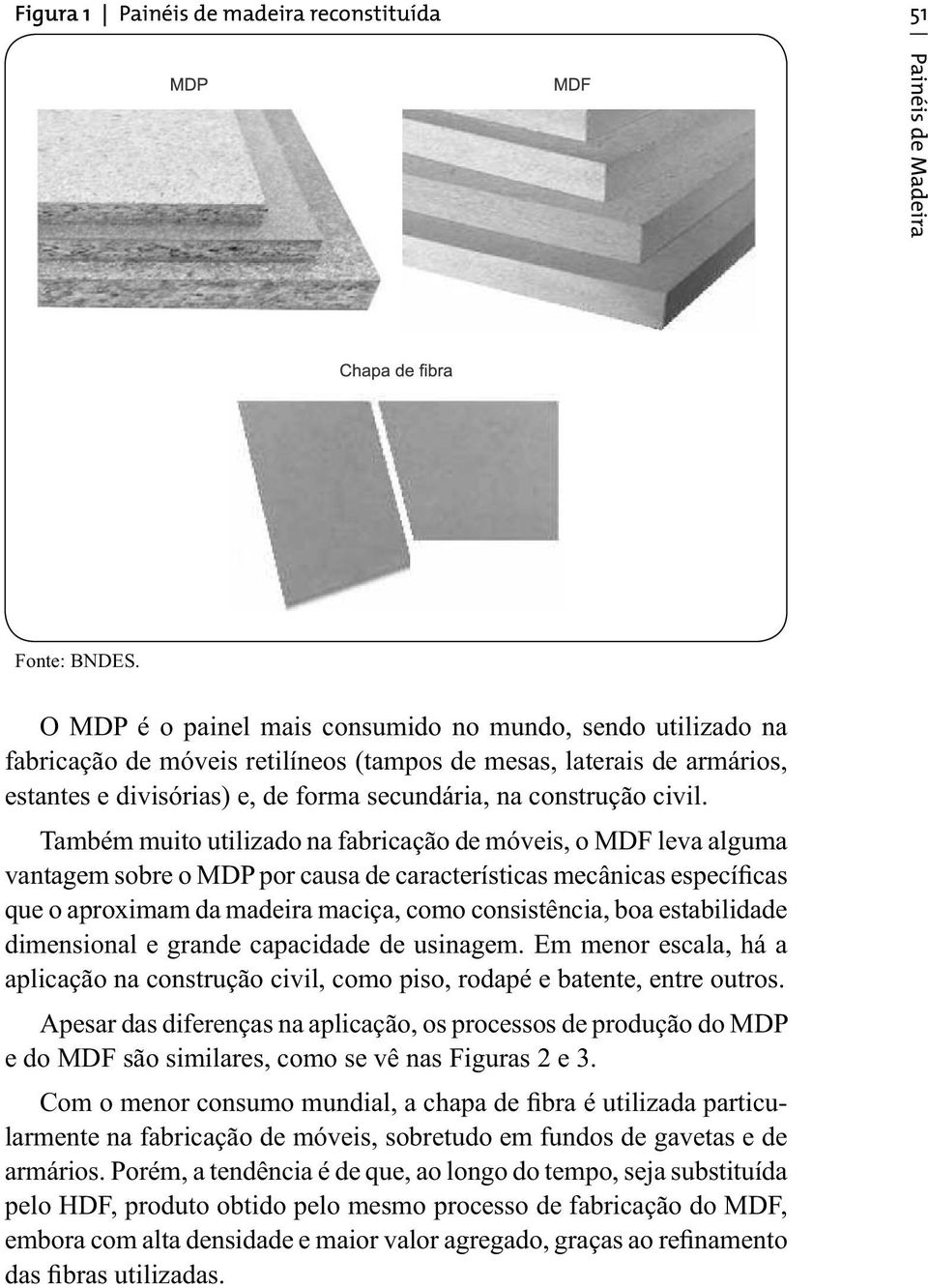 Também muito utilizado na fabricação de móveis, o MDF leva alguma vantagem sobre o MDP por causa de características mecânicas específicas que o aproximam da madeira maciça, como consistência, boa