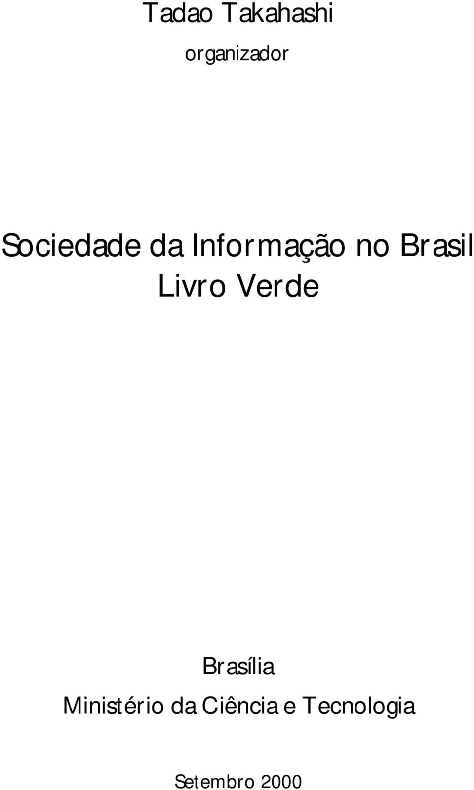 Brasil Livro Verde Brasília