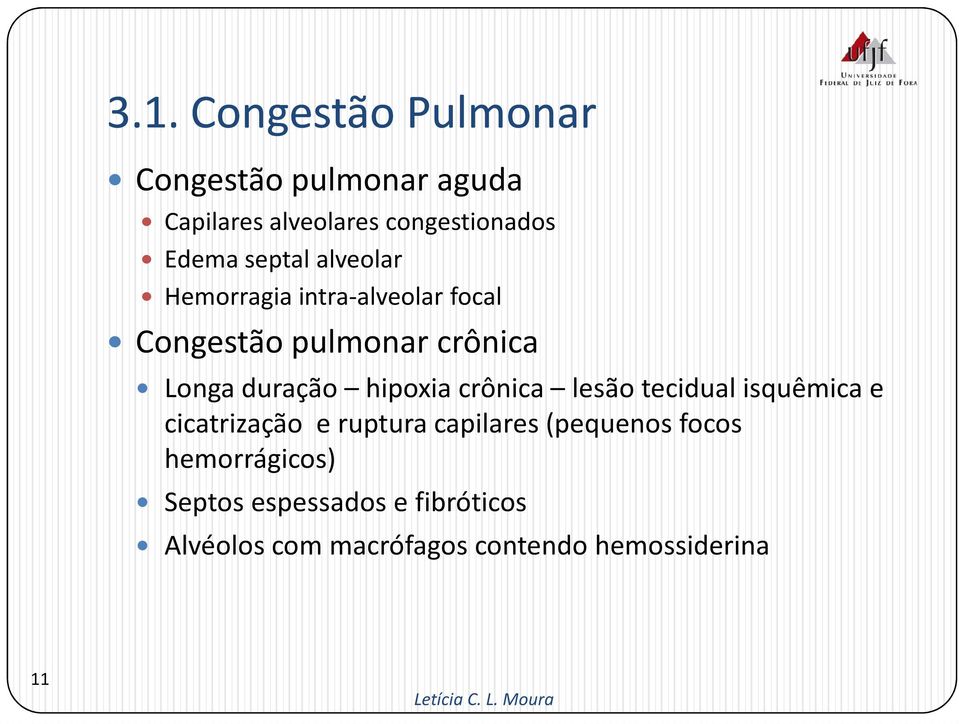 hipoxiacrônica lesão tecidual isquêmica e cicatrização e ruptura capilares (pequenos focos