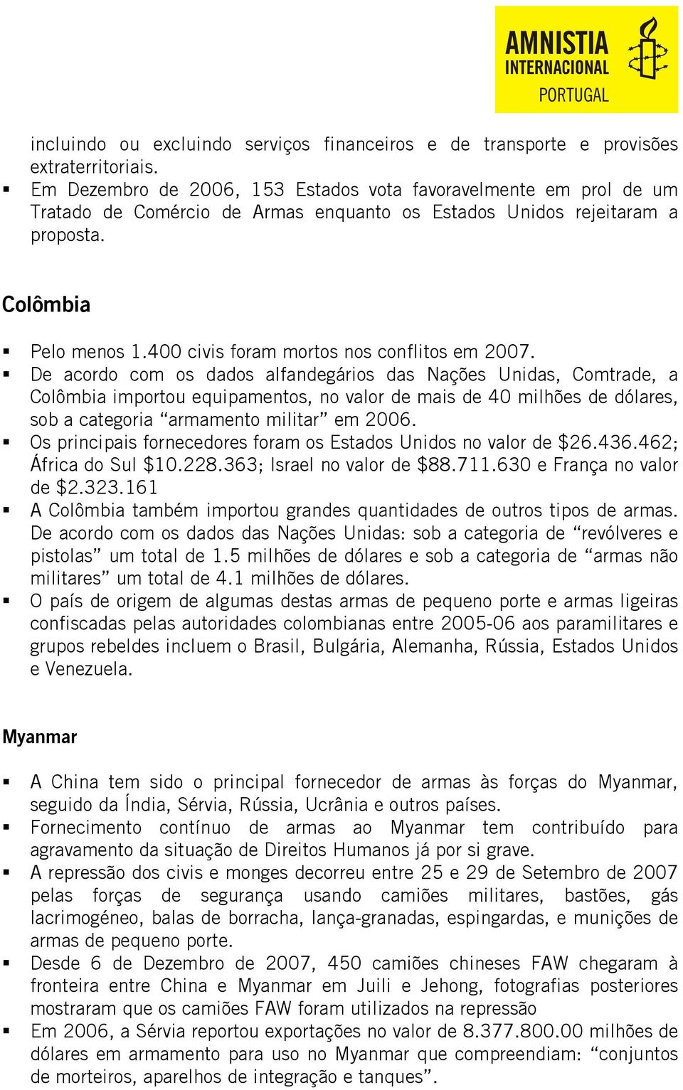 400 civis foram mortos nos conflitos em 2007.