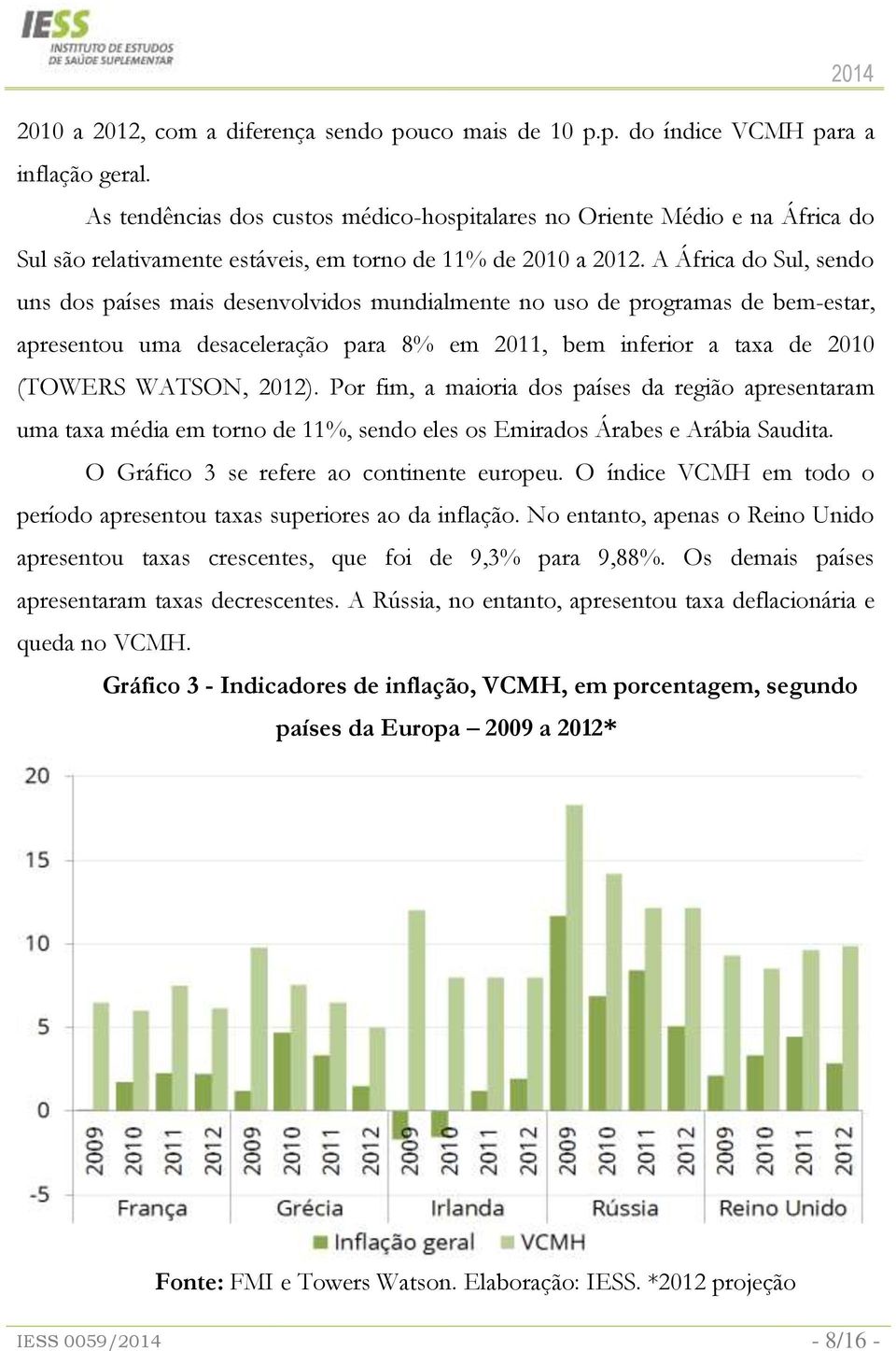 A África do Sul, sendo uns dos países mais desenvolvidos mundialmente no uso de programas de bem-estar, apresentou uma desaceleração para 8% em 2011, bem inferior a taxa de 2010 (TOWERS WATSON, 2012).