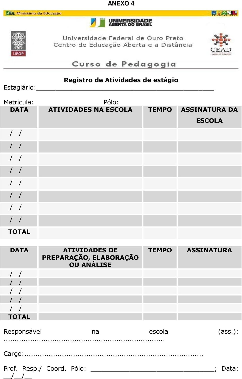 ATIVIDADES DE PREPARAÇÃO, ELABORAÇÃO OU ANÁLISE TEMPO ASSINATURA